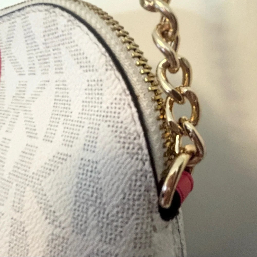 Michael Kors Cindy Striped Hibiscus Dome Crossbody Bag $198 NWT - Picture 7 of 12